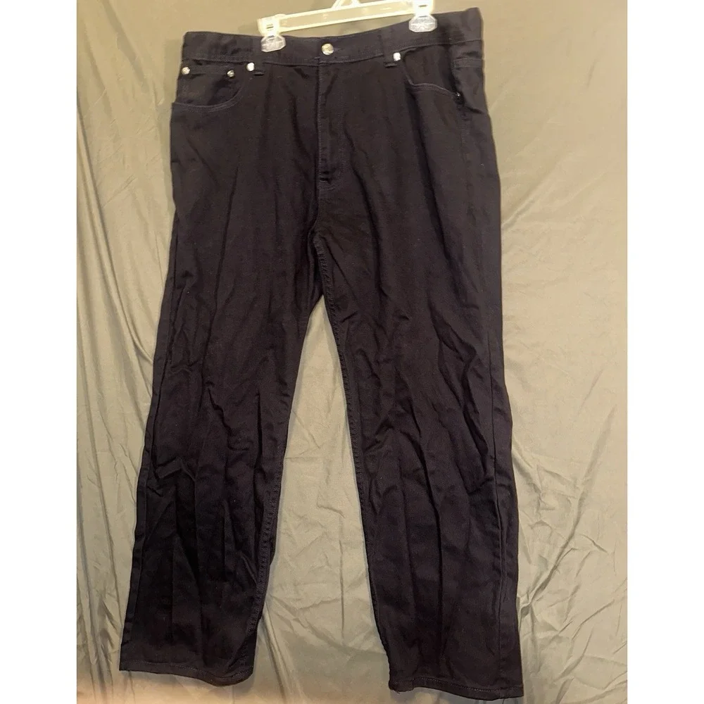 Y2K Akademiks Artfully Crafted Collection Navy Blue Jeans Mens 46 x 34 Denim VTG